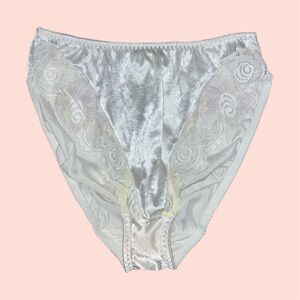 Vintage 1998 White Satin Lace Panty